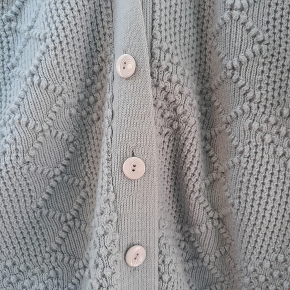 BELES GRAY/GREEN PATTERNED CARDIGAN, M - Picture 5 of 7